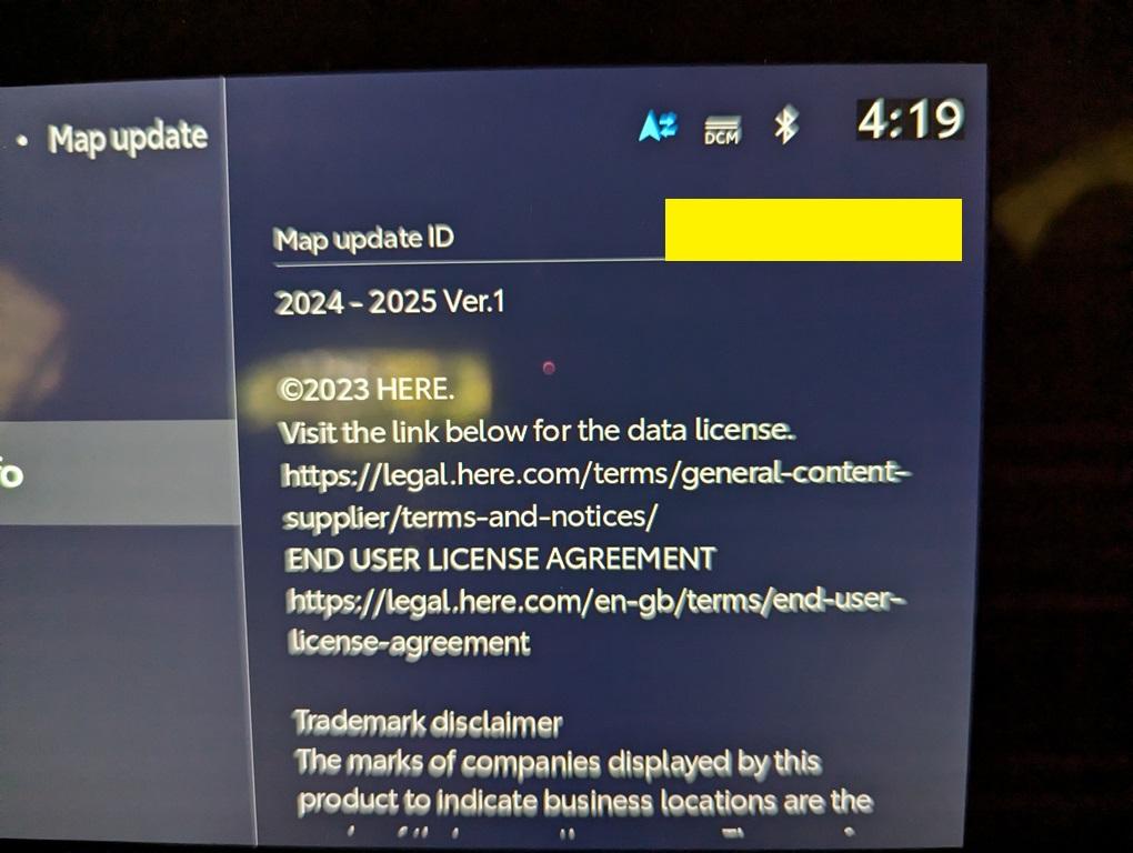 Toyota Smart Connect Plus Spring 2024 Map Database update